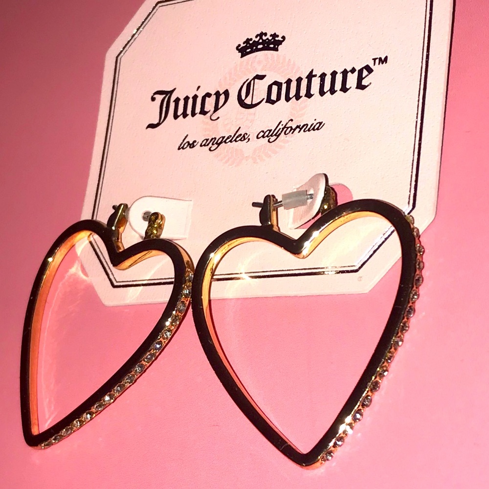 Heart hoops with diamond details
